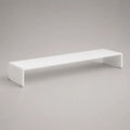 Supporto TV da tavolo rettangolare in PMMA bianco, 100 × 30 × 15 cm