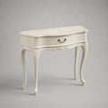 Consolle sagomata in MDF e legno con 1 cassetto, avorio, 90 x 35 x 78 cm