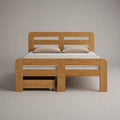 Letto matrimoniale in bambù lamellare marrone naturale con cassetto e rete a doghe, 160 x 200 cm
